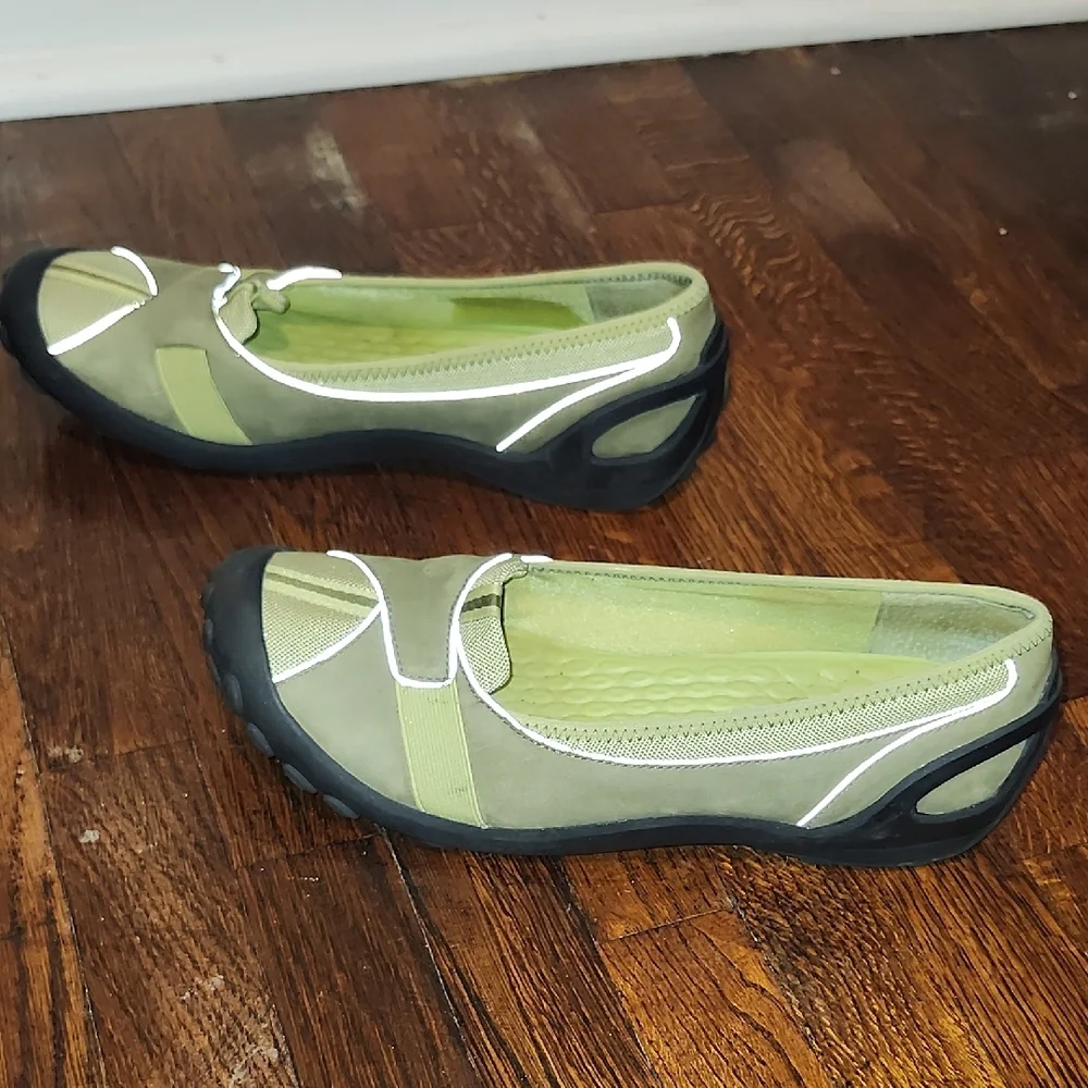 Privo By Clarks Mesa Womens Olive Green Casual Slip On Active Flats Comfort 10 - Picture 4 of 8